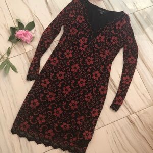 Karen Kane Red lace dress